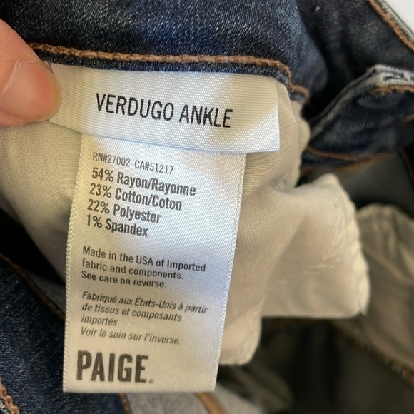 PAIGE Denim Verdugo Ankle Size 30 - Picture 4 of 4